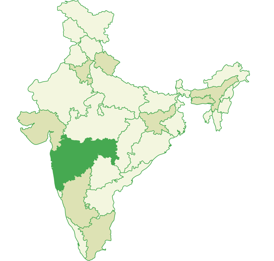 Smita-enabled schools in India Map